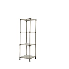 Donext 4-Tier Stainless Steel Shelving Unit - 100lb/Shelf, White Storage Rack for Kitchen, Garage, Pantry - Indoor/Outdoor Use(White)