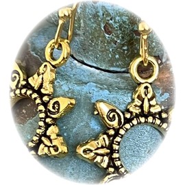 Etched Gold Dangle Earrings. Jewelry Earrings for Women #3298FE18