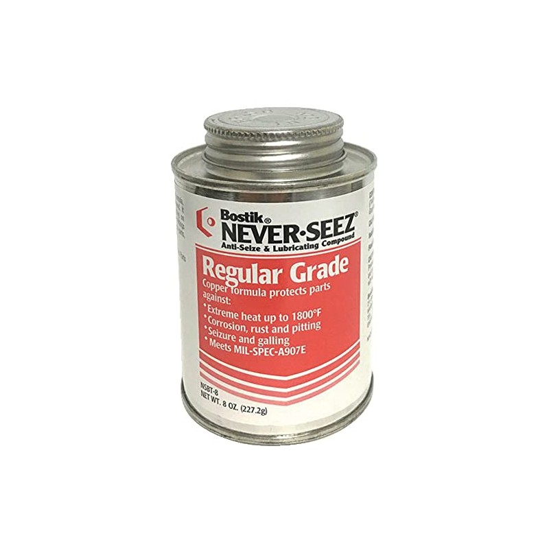 Never-Seez NSBT-8 Silver Gray Regular Grade Anti-Seize Compound, 8 fl.