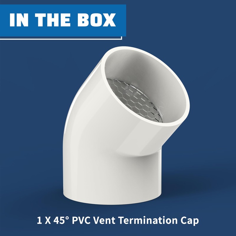 Pearwow PVC Vent Termination Cap, 1 Pcs Roof Vent Cap