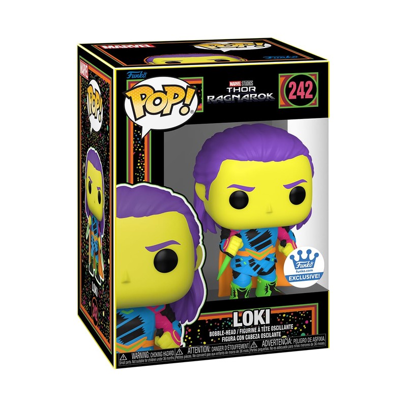Funko Pop! Loki (Black Light) Exclusive 242 Box Include