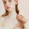 HUKKUN Sterling Silver Infinity Lariat Hug Necklace Couple Hugging Pendant