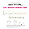 Puntas para uñas de los pies cortas y cuadradas, 12