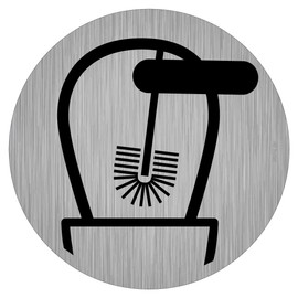 immi Toilet Note, Use Toilet Brush, Toilet Hygiene, Keep Clean, 95 mm Diameter