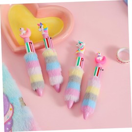 Ciieeo Fluffy Pens 4pcs Pen Set Ballpoint Pens Cute Boys and Girls Stationery Set for Girls