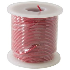 EX ELECTRONIX EXPRESS Solid Hook Up Wire - 22 Gauge, 100 Foot Spool - Red (Shade May Vary) by EX ELECTRONIX EXPRESS