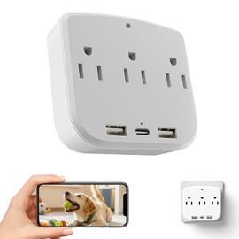 ULar 4K WiFi6 Outlet Plug-in Security Camera with Remote View