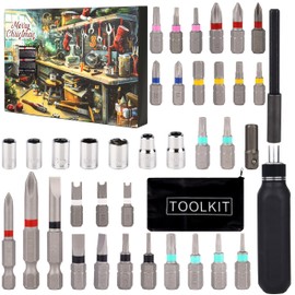 Jeasona Men's Advent Calendar Tool 2024 Tool Advent Calendar 2024 Men's Tool Gift Christmas Calendar for Men Tool Advent Calendar Men's Craftsman Tool Calendar Man