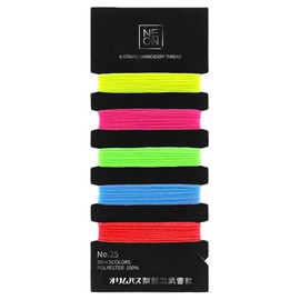 Olympus COL. VIVID NE-C1 NEON #25 Thread Set, Embroidery Thread Set, 8.9 ft (3 m) x 5 Colors