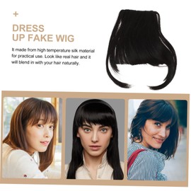 Vaguelly Chic Fake Hair Bangs for Women Natural Look Clip Fringe Hair for Stylish Dress Up Comfortable Daily Wear Face Shape Modification for Friends