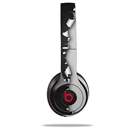 WraptorSkinz Skin Compatible with Beats Solo 4, Solo 3 and Solo 2 Wireless Headphones - Ripped Colors Black Gray - Decal Vinyl Wrap (Headphones NOT Included)