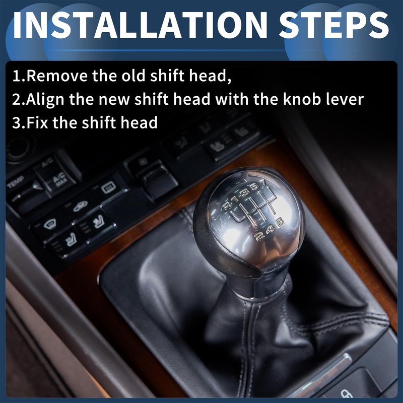 INFINAUTO 5 Speed Gear Shift Knob Front Automatic Transmission Shift