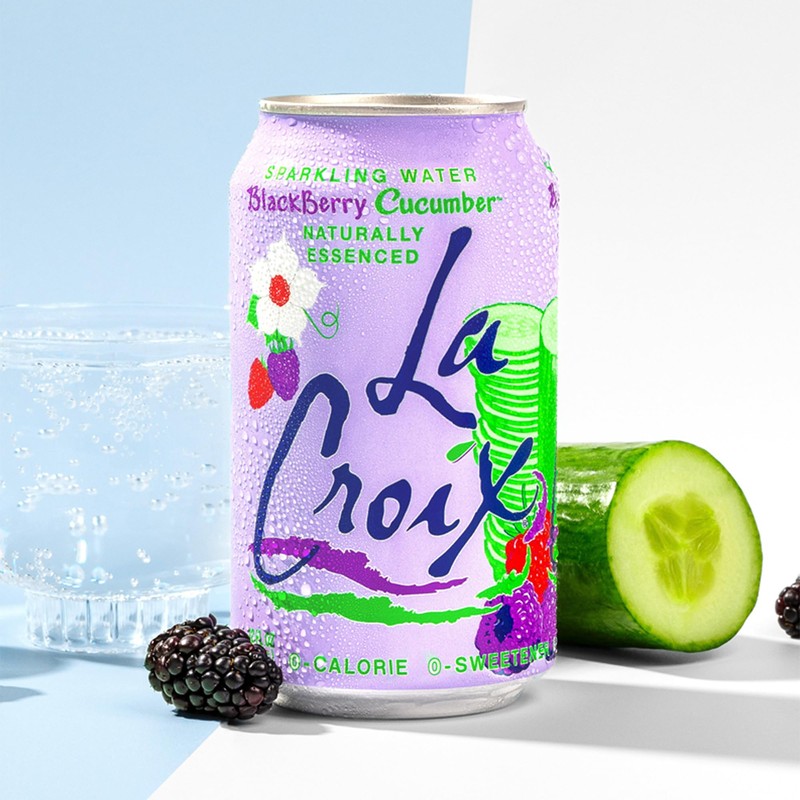 LaCroix Sparkling Water, Blackberry Cucumber, 12-Pack Zero Sugar, Zero Calories,