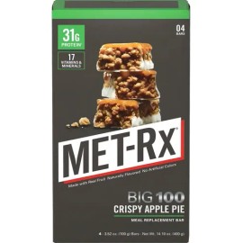 Met-rx Big 100crispy Apple Pie Meal Bars, 4 Count                                                                                                     
