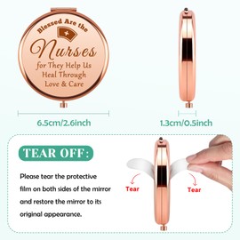 Nurse Appreciation Gifts Compact Mirror Nurses' Day Thank You Gift for Nurse Makeup Mirror Nursing Student Graduation Gift Thanksgiving Day Birthday Gifts for RN Future Nurses Pocket Mirrors