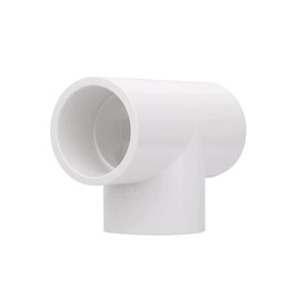 3/4 PVC Tee Sch 40 - PVC Socket Tee - 3/4 Inch Slip Socket x 3/4 Inch Slip Socket x 3/4 Inch Slip Socket - PVC 3/4 Inch Adapter Pipe Fitting - PVC Pipe Connectors for Home Sewer Plumbing Water Line