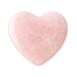Gua Sha de Cuarzo Rosa en Forma de Corazón – Masaje Facial Natural para Reafirmar y Mejorar la Circulación – Herramienta Holística de Belleza y Amor P