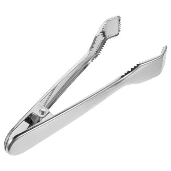 NUOBESTY 1pc Ice Tongs Multifunctional Stainless Steel Ice Clip Food