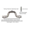 UPEYXDQR M5 Stainless Steel Bimini Top Hardware, 15Pcs Pad Eye