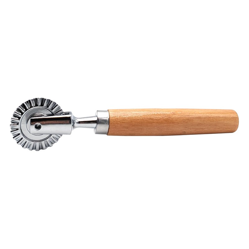 Tortelli Cappelletti Stainless Steel Cutter with Non-Slip Wooden Handle Multifunctional
