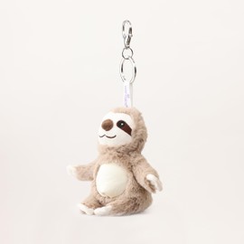 warmies Faultier-Taschenanhänger, reisefreundlicher Plüsch-Schlüsselanhänger mit französischem Lavendelduft, Accessoire für Schlüssel oder Taschen