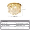 Gopmmy Modern French Gold Crystal Chandelier Ceiling Light,16" Semi Flush