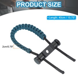 MECCANIXITY Archery Bow Wrist Sling 15.75 Inch 550 Paracord Strap Compound Bow Stabilizer & Hand Loop Carrier Bow Stabilizer for Bow Hunting Shooting Blue Leopard Print 1 Count