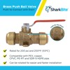 SharkBite 3/4 Inch Ball Valve with Drain Vent and Mounting