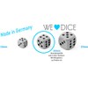 WeLoveBeads W6 Cube (16 mm) in Yellow/White Dots - Made