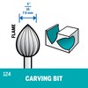Dremel 124 Rotary Tool Accessory Carving Bit- Perfect for Wood,