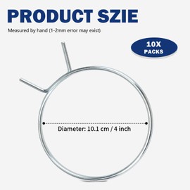 Dryer Vent Tube Tension Clamp 4 Inch, Dryer Tube Clamps Connect with 4 Inch Dryer Vent Hose, 4 Inch Diameter Quick Release Hose Duct Clip, 10 Pcs