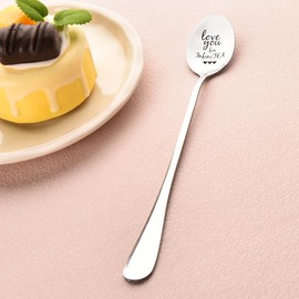 Christmas Gifts for Boyfriend Girlfriend Anniversary Wedding Gifts for Husband Wife I Love You Gifts for Couple Tea Spoon for Daughter Son Birthday Gift for Mum Dad Coffee Spoon for Sister Brother