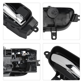 KASturrboo 4PCS Inside Interior Door Handles 2013-2017 Altima Pathfinder, Front & Rear Inside Left Driver & Right Passenger Side Handle with Chrome Lever, Replaces# 80671-3TA0D 80670-3TA0D