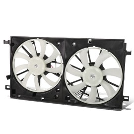 Auto Dynasty TO3115191 Factory Style Dual Radiator Cooling Fan Assembly Compatible with Toyota Prius Corolla 1.8L Hybrid 2016-2022, 12V, Black