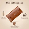 SUSOYAOCHEN Leather Cash Envelope System Wallet, Reusable Retro Currency Money