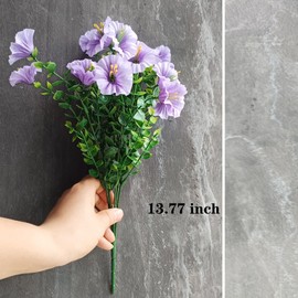 Plastic Flowers for Outdoors Faux Artificial Flower Morning Glory Uv Resistant in Summer