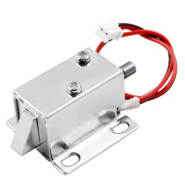 Bonsicoky DC 12V 0.43A Electromagnetic Solenoid Lock, Mini Slim Electric Door Latch for Cabinet Door Drawer
