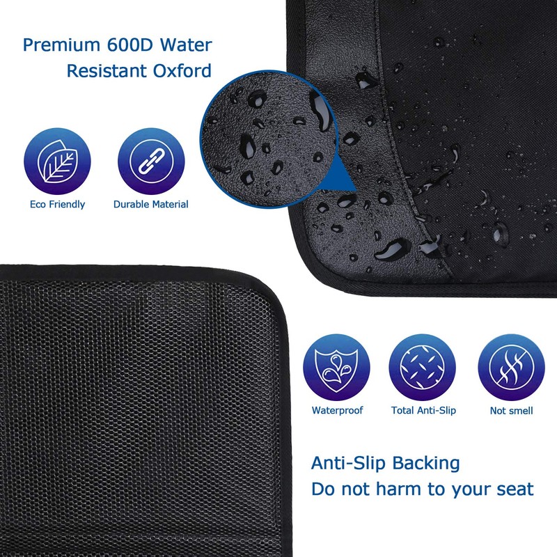 Car Seat Protector, 2 Pack Large Car Seat Protectors for