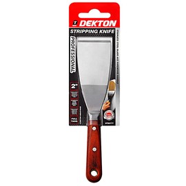 Dekton 2" Stiff Scrapper – High-Quality Stainless Steel Blade, Hollow Ground for Precision, Hardwood Handle, Full Tang Design, Ideal for Filling Cracks, Scraping Wallpaper, and Repairing Holes