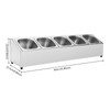 Commercial Spice Rack Shelf, Stainless Steel Gastronorm Container Rack With