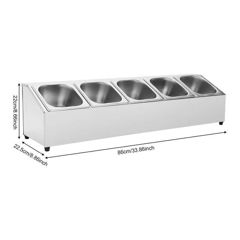Commercial Spice Rack Shelf, Stainless Steel Gastronorm Container Rack With