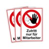Strobo Zutritt nur für Mitarbeiter Sign, 20 x 30 cm,