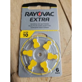 Rayovac 6 Pack RAYOVAC EXTRA Advance Hearing AID Batteries SIZE 10  Batteries Exp 2025