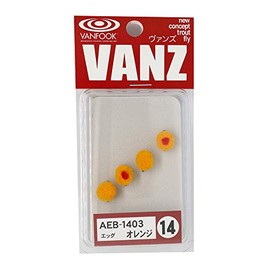 VANFOOK Area Fly AEB-1403 Egg Ball #14 Orange & Orange Red