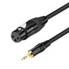 Seefeful XLR to 3.5mm, (1.5FT) Stereo Microphone Cable for Camcorders,