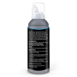 MediCleanse Aerosol salino estéril para el cuidado posterior de perforaciones en pulverización de niebla fina, 7.5 onzas, todo natural, sin alcohol, a