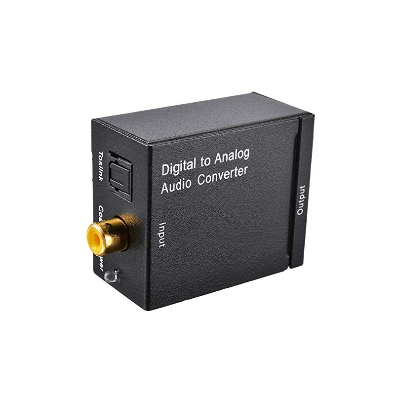 Tuperoymse Digital to Analog Audio Converter Optical Fiber Toslink Coaxial