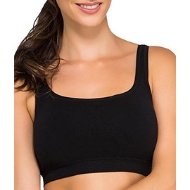 Yummie Women's Tanya Seamless Wire Free Scoop Neck Bra, Black, 2X/3X