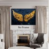 Black and Gold Angel Wings Wall Art Abstract Wing Painting