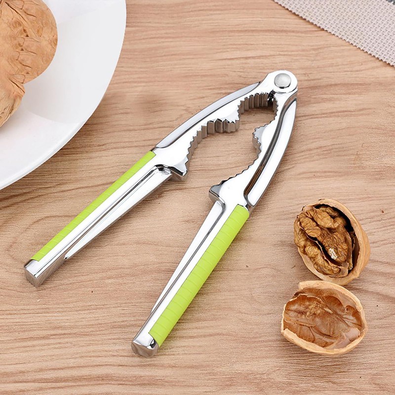 Kunovo Nutcracker for Nuts,Nut Cracker Tool for Walnut,Pecan,Macadamias,Hazelnuts, Almonds, Lobster,Crab（Green）